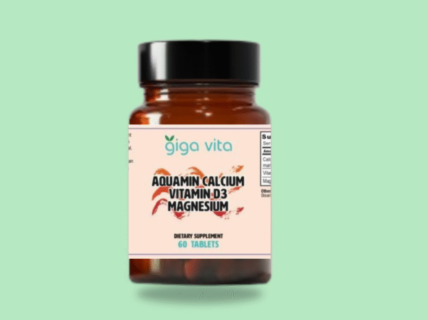 Giga Vita Calcium Supplement with Vitamin D3 and Magnesium, 60 Tablets