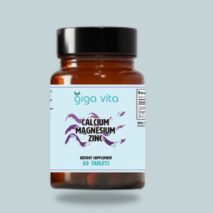Giga Vita Calcium Supplement with Magnesium and Zinc, 60 Tablets