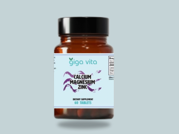 Giga Vita Calcium Supplement with Magnesium and Zinc, 60 Tablets